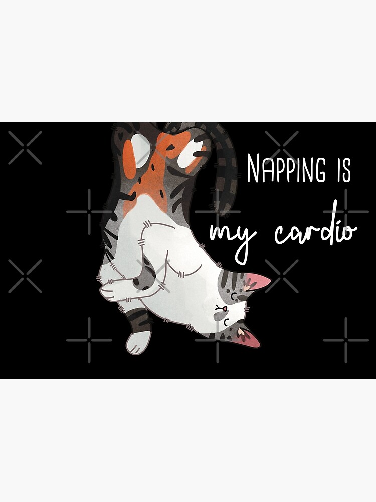 Thumbnail 3 of 3, Hardcover Journal, Napping is my cardio - Lazy Calico Cat designed and sold by FelineEmporium.