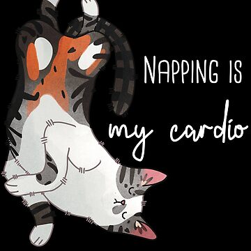 Artwork thumbnail, Napping is my cardio - Lazy Calico Cat by FelineEmporium