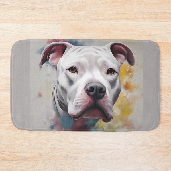 Item preview, White Pitbull Dog  designed and sold by PetArt  ⭐⭐⭐⭐⭐.
