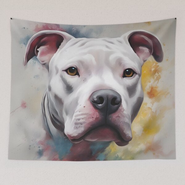 Item preview, White Pitbull Dog  designed and sold by PetArt  ⭐⭐⭐⭐⭐.