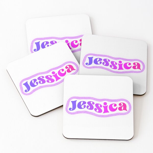 Item preview, Jessica Name Sticker Purple & Pink Gradient designed and sold by NataGerken.