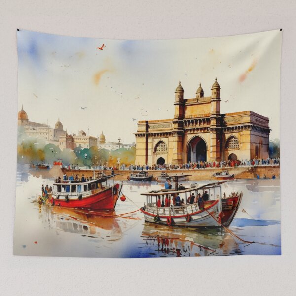 Item preview, A Watercolor Design of the Gateway of India - Mumbai - India designed and sold by Sketch-Shack.
