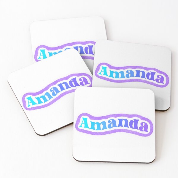 Item preview, Amanda Name Sticker Purple & Blue Gradient designed and sold by NataGerken.