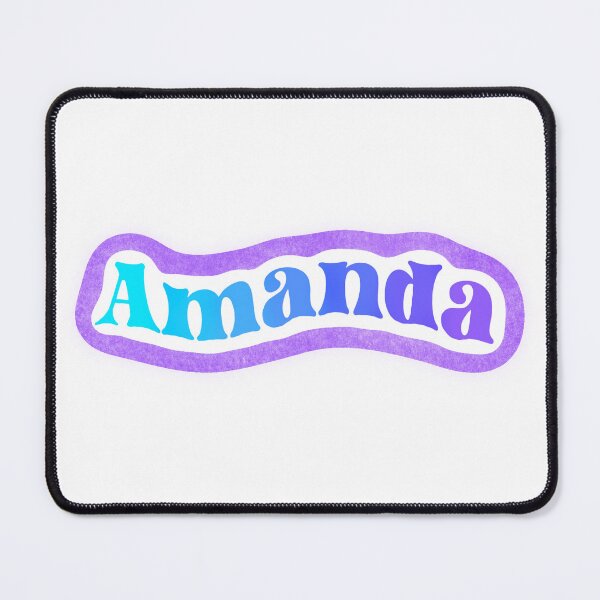 Item preview, Amanda Name Sticker Purple & Blue Gradient designed and sold by NataGerken.