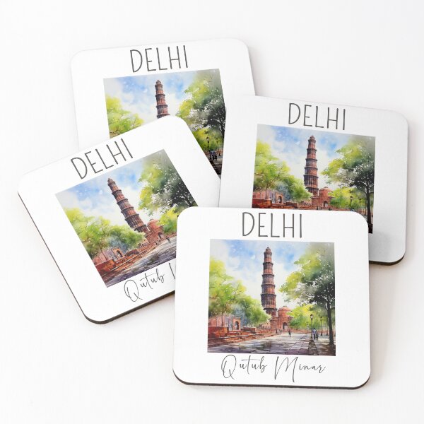 Item preview, A Watercolor Design of the Qutub Minar - Delhi - India designed and sold by Sketch-Shack.