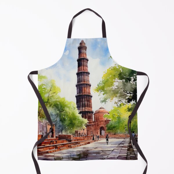 Item preview, A Watercolor Design of the Qutub Minar - Delhi - India designed and sold by Sketch-Shack.