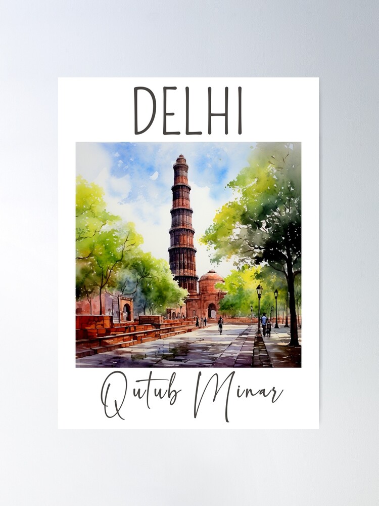 Qutub Minar Stock Illustration - Download Image Now - Architectural Column,  Architecture, Asia - iStock