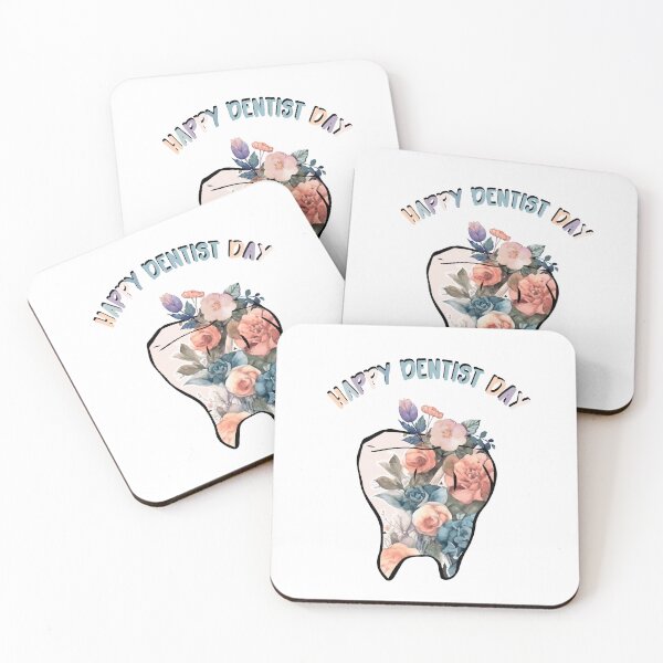 Item preview, Happy tooth. Dentist's Day. Illustration of a tooth and flower composition designed and sold by Anastasiia Yurevych.