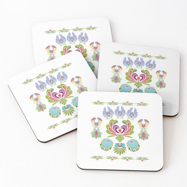 Item preview, Kalocsai folk art colorful flowers designed and sold by Kormix.