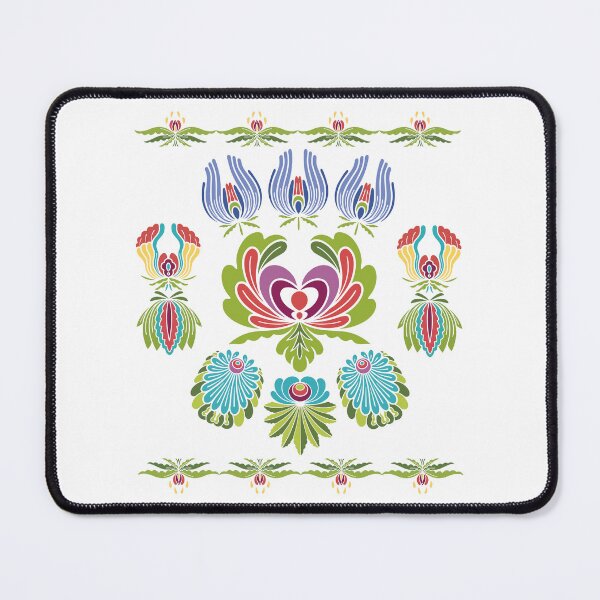 Item preview, Kalocsai folk art colorful flowers designed and sold by Kormix.