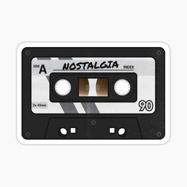 Casete de música 20cm negro pegatinas tatuaje láminas decorativas mc Music cassette DJ Tape 