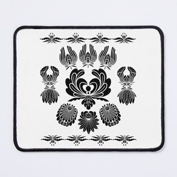 Item preview, Kalocsai folk art black flowers designed and sold by Kormix.