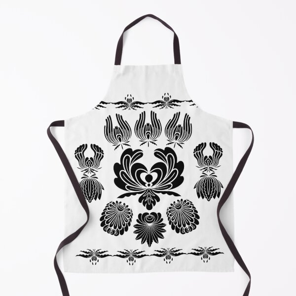 Item preview, Kalocsai folk art black flowers designed and sold by Kormix.