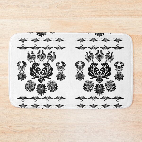 Item preview, Kalocsai folk art black flowers designed and sold by Kormix.