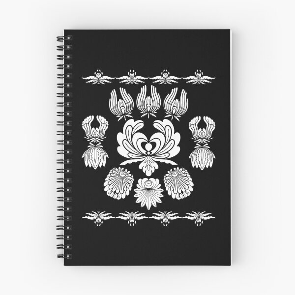 Item preview, Kalocsai folk art white flowers designed and sold by Kormix.