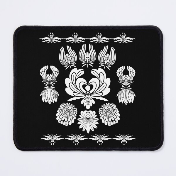 Item preview, Kalocsai folk art white flowers designed and sold by Kormix.