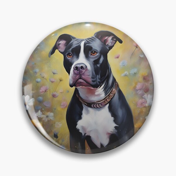 Item preview, Black and White Pitbull Dog  designed and sold by PetArt  ⭐⭐⭐⭐⭐.