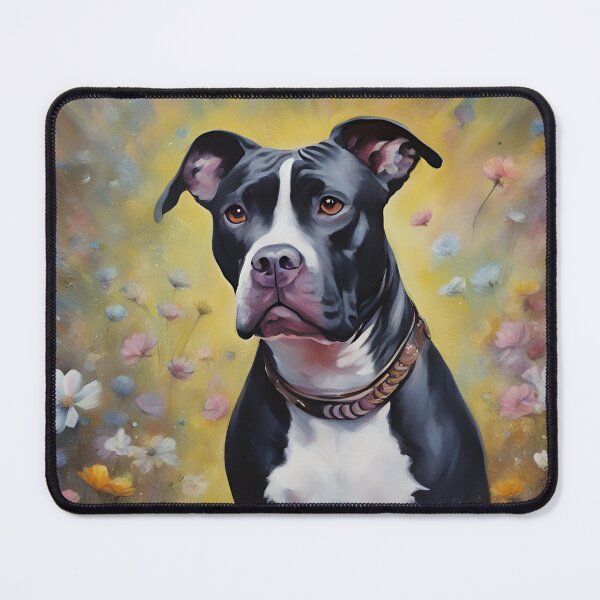 Item preview, Black and White Pitbull Dog  designed and sold by PetArt  ⭐⭐⭐⭐⭐.