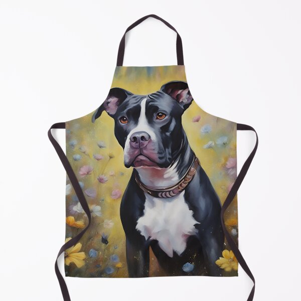 Item preview, Black and White Pitbull Dog  designed and sold by PetArt  ⭐⭐⭐⭐⭐.