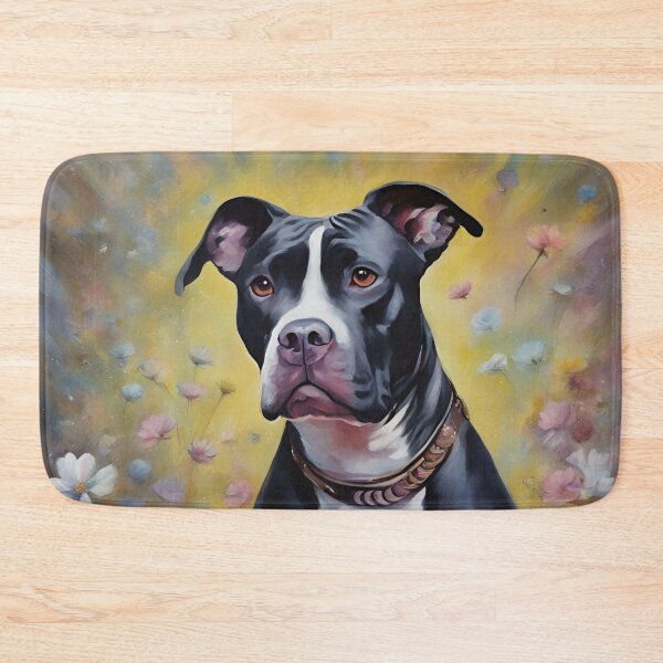 Item preview, Black and White Pitbull Dog  designed and sold by PetArt  ⭐⭐⭐⭐⭐.