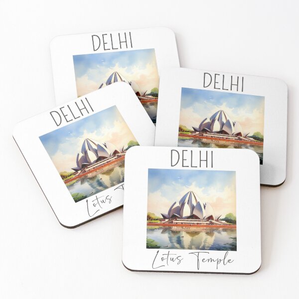 Item preview, A Watercolor Design of the Lotus Temple in Delhi - India designed and sold by Sketch-Shack.