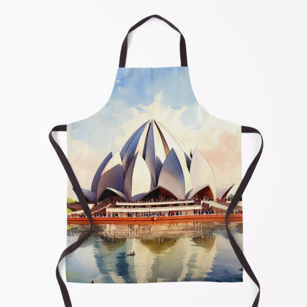 Item preview, A Watercolor Design of the Lotus Temple in Delhi - India designed and sold by Sketch-Shack.