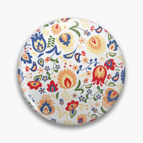 Item preview, Kalocsai folk art colorful flower pattern designed and sold by Kormix.
