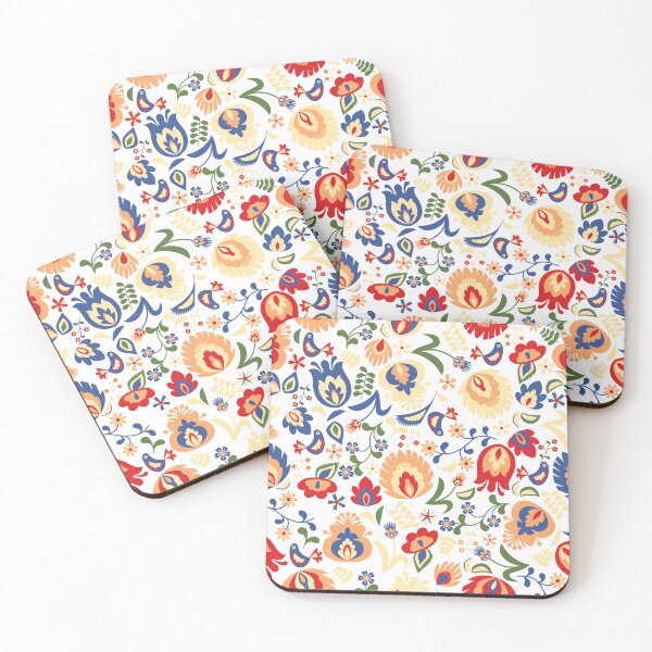 Item preview, Kalocsai folk art colorful flower pattern designed and sold by Kormix.
