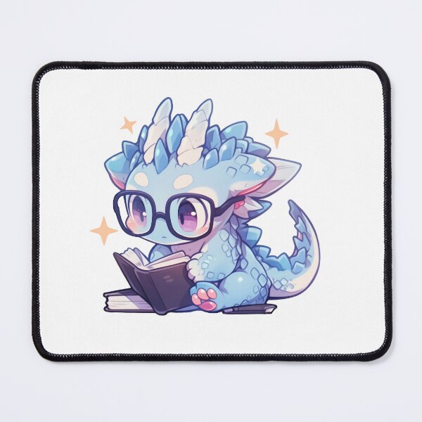 Item preview, Cute Kawaii Dragon Reading The Librarians Horde designed and sold by CozyKawaiiArt.