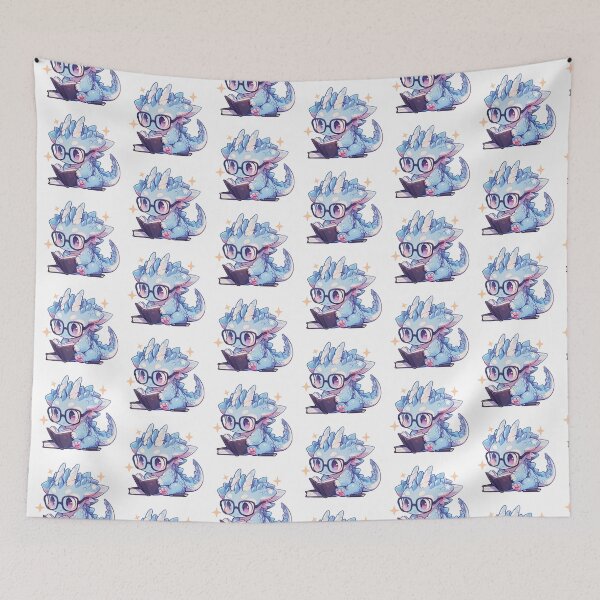Item preview, Cute Kawaii Dragon Reading The Librarians Horde designed and sold by CozyKawaiiArt.