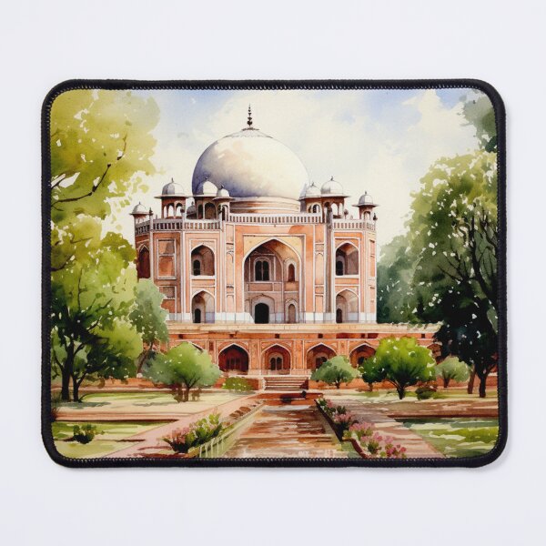 Item preview, A Watercolor Design of the Humayun's Tomb in Delhi - India designed and sold by Sketch-Shack.