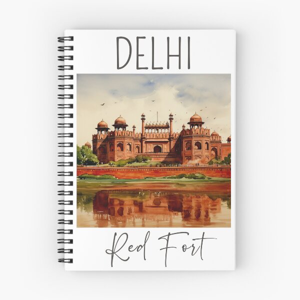 Item preview, A Watercolor Design of the Red Fort in Delhi - India designed and sold by Sketch-Shack.