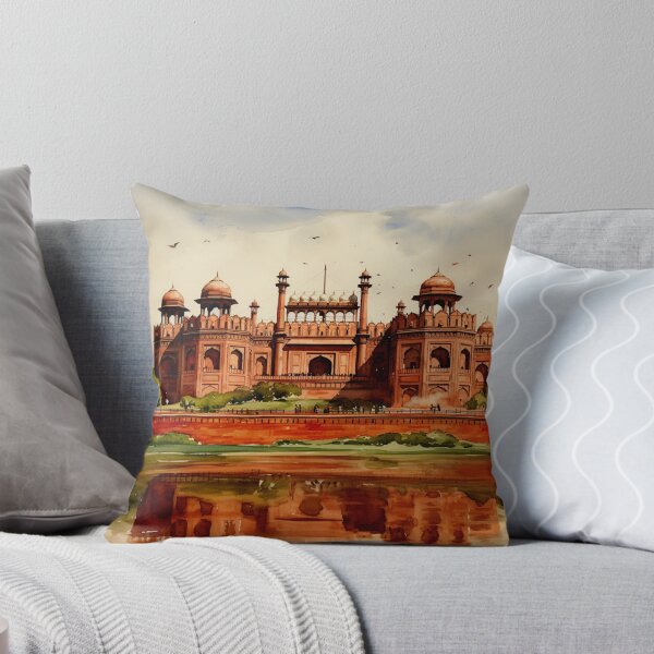 Item preview, A Watercolor Design of the Red Fort in Delhi - India designed and sold by Sketch-Shack.