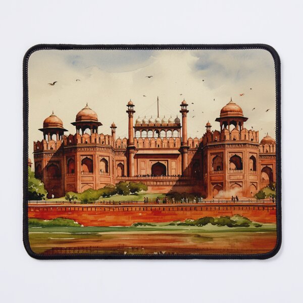 Item preview, A Watercolor Design of the Red Fort in Delhi - India designed and sold by Sketch-Shack.