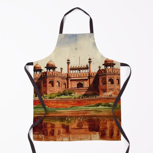 Item preview, A Watercolor Design of the Red Fort in Delhi - India designed and sold by Sketch-Shack.