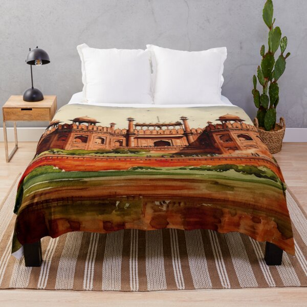 Item preview, A Watercolor Design of the Red Fort in Delhi - India designed and sold by Sketch-Shack.