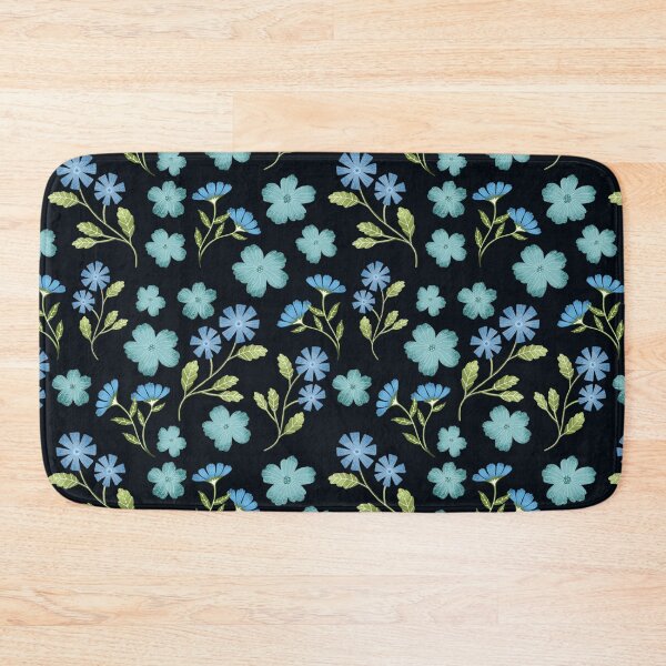 Item preview, Simple blue flowers pattern designed and sold by pinkyfish1010.