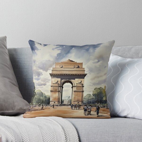 Item preview, A Watercolor Design of the India Gate in Delhi - India designed and sold by Sketch-Shack.
