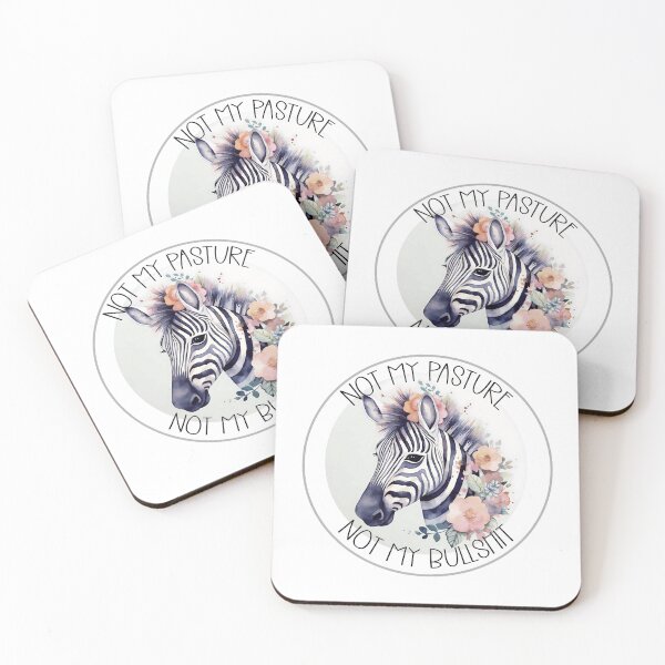 Item preview, Not my pasture, not my bullshit. Portrait of a smiling Zebra.  designed and sold by Anastasiia Yurevych.