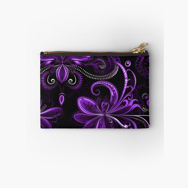 Artikelvorschau, Buntes Fantasiemuster lila schwarz Ornamente Spitze entworfen und verkauft von G-M-Designs.