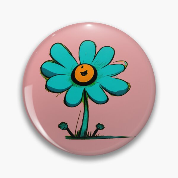 Item preview, Pastel Single Flower in Orange tint & sky Blue Paint Pattern Design designed and sold by Md Rashid  Hasan.