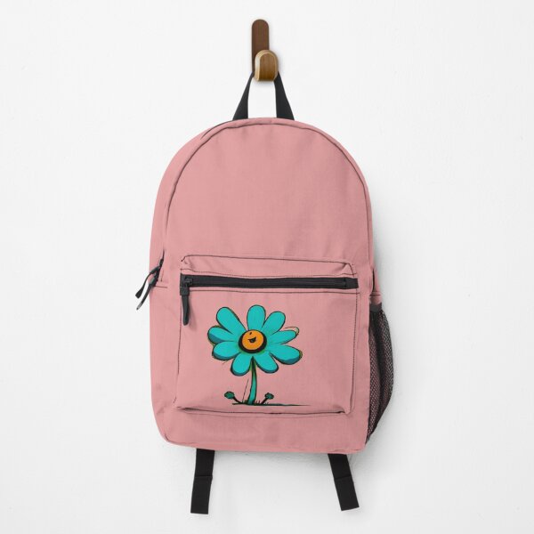 Item preview, Pastel Single Flower in Orange tint & sky Blue Paint Pattern Design designed and sold by Md Rashid  Hasan.