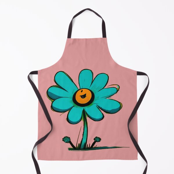 Item preview, Pastel Single Flower in Orange tint & sky Blue Paint Pattern Design designed and sold by Md Rashid  Hasan.