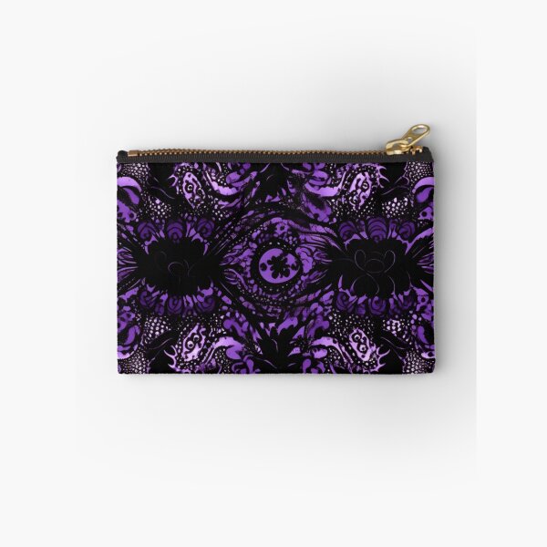 Artikelvorschau, Buntes Fantasiemuster lila schwarz Ornamente Spitze entworfen und verkauft von G-M-Designs.