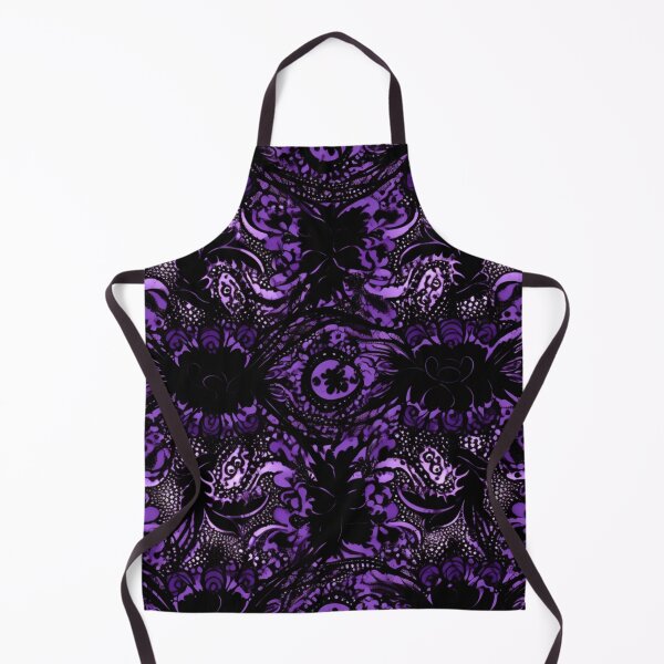 Artikelvorschau, Buntes Fantasiemuster lila schwarz Ornamente Spitze entworfen und verkauft von G-M-Designs.