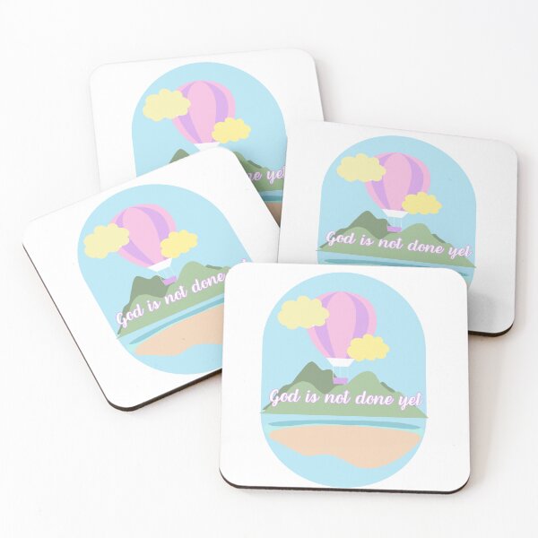 Item preview, God is not done yet pastel baloon landscape designed and sold by TheWayArt.