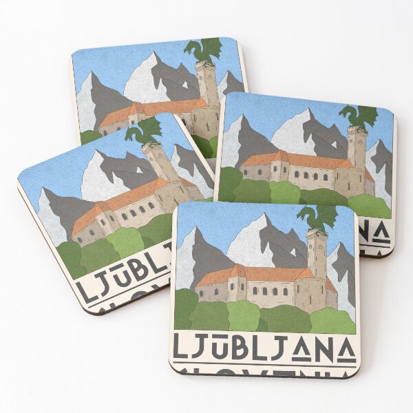 Artikelvorschau, Ljubljana, Slowenien Retro-Reise entworfen und verkauft von JDP--Designs.
