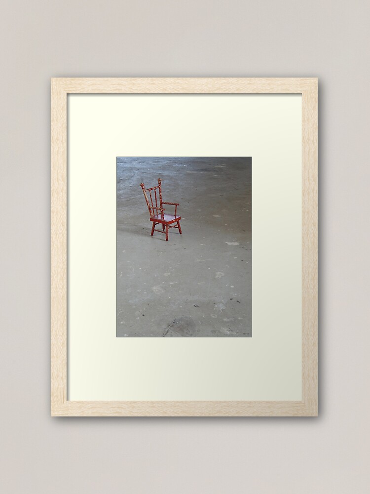 Alternate view of Little Chair In Big Room Framed Art Print