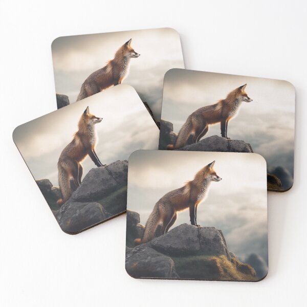 Item preview, The leader fox is standing on the cliff designed and sold by EternityLoves.