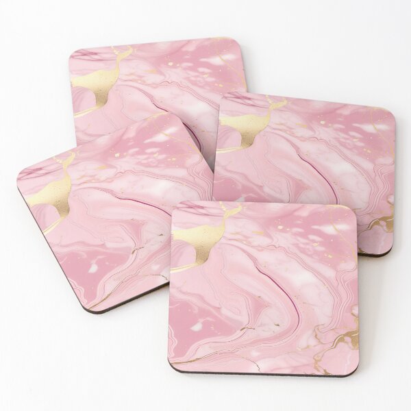 Item preview, Pink Marble Art , Flecks of Gold  designed and sold by BirdsnStuff.